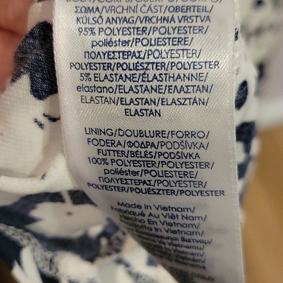 Chaps Floral Rouched Waist Dress - Picture 6 of 6